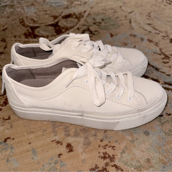 Allsaints Milla Low Top Womens US 11 / EU 41 White Leather Lace up Sneakers - Picture 6 of 12